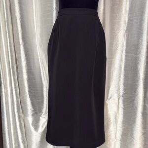 Swann Women’s 10 Vintage A Line Black Lined Stretch Maxi Skirt